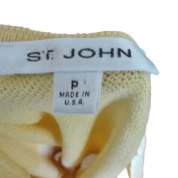 Vintage St John Yellow Knit Sleeveless Top in Yellow, Size P - Picture 5 of 5